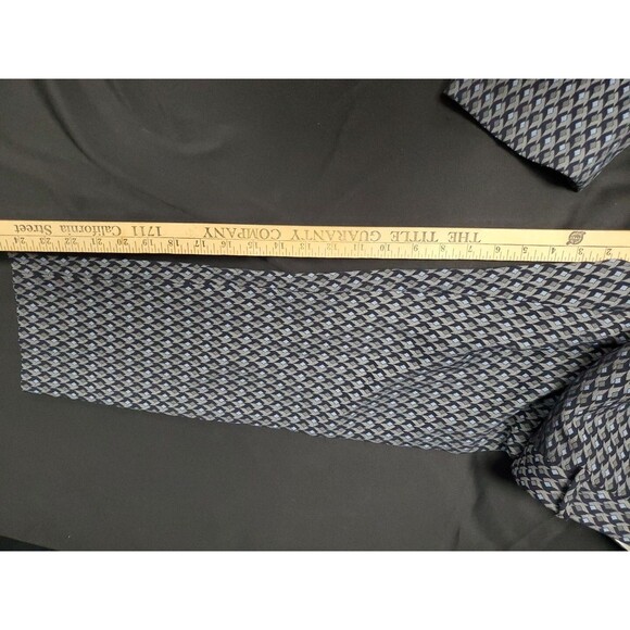 Theory Blue Gray Geometric Design Jacquard Cropped Trouser Pants Women's Size 6 - Picture 5 of 7